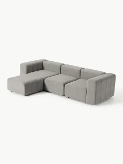 Modulaire bouclé bank Lena (4-zits) met kruk
