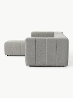 Modulaire bouclé bank Lena (4-zits) met kruk
