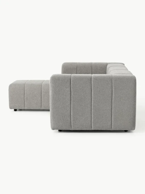 Modulaire bouclé bank Lena (4-zits) met kruk
