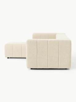 Modulaire bouclé bank Lena (4-zits) met kruk