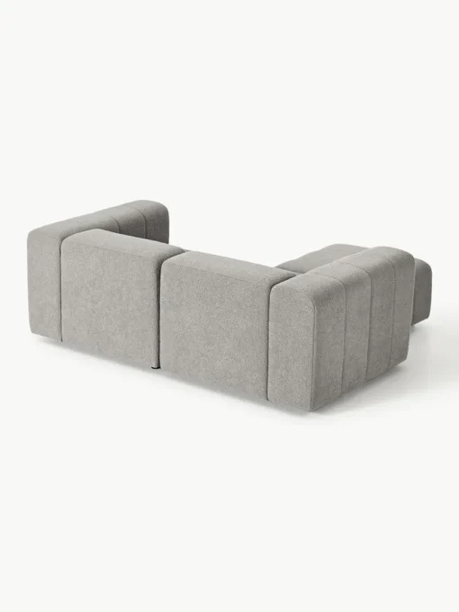 Modulaire bouclé bank Lena (3-zits) met kruk