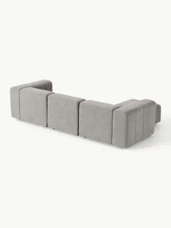 Modulaire bouclé bank Lena (4-zits) met kruk