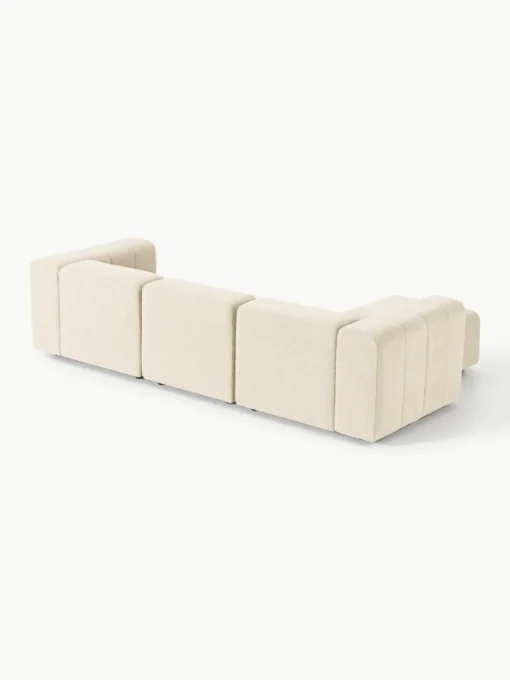 Modulaire bouclé bank Lena (4-zits) met kruk