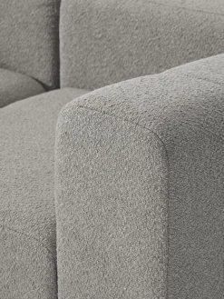 Modulaire bouclé bank Lena (3-zits) met kruk