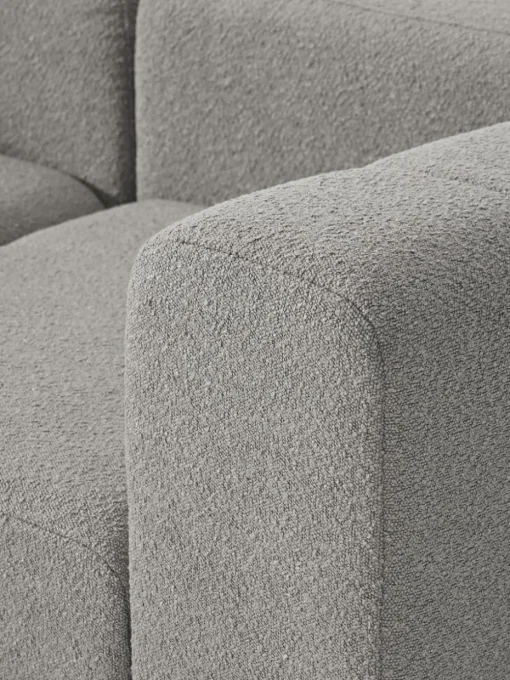 Modulaire bouclé bank Lena (3-zits) met kruk