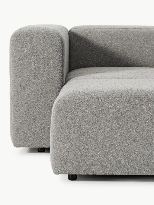 Modulaire bouclé bank Lena (4-zits) met kruk