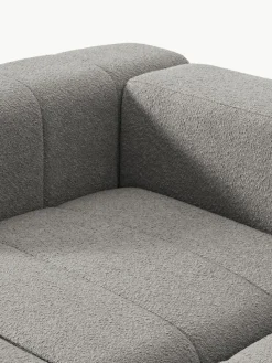 Modulaire bouclé bank Lena (3-zits) met kruk