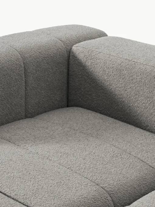Modulaire bouclé bank Lena (3-zits) met kruk