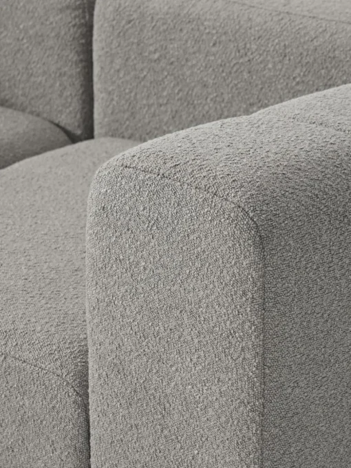 Modulaire bouclé bank Lena (4-zits) met kruk