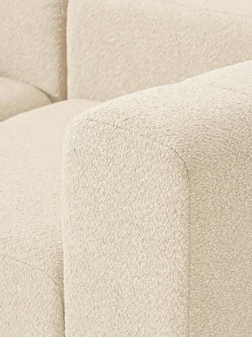 Modulaire bouclé bank Lena (4-zits) met kruk
