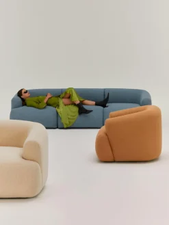 Modulaire bouclé bank Sofia (3-zits)