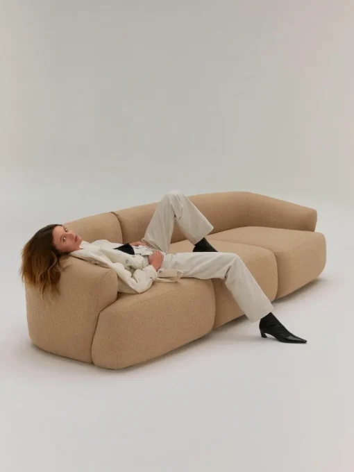 Modulaire bouclé bank Sofia (3-zits)