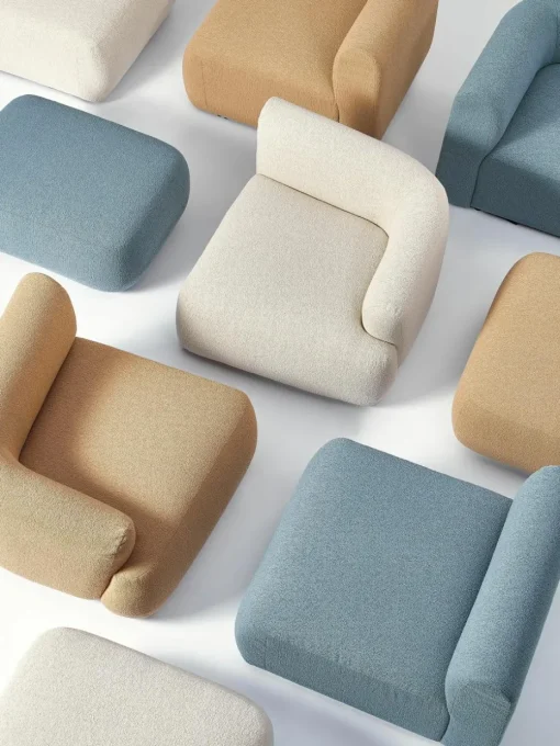 Modulaire bouclé bank Sofia (3-zits)