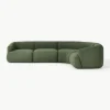 Modulaire bouclé hoekbank Sofia (4-zits)