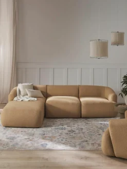 Modulaire bouclé hoekbank Sofia (3-zits)