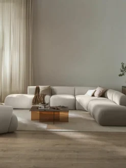 Modulaire bouclé hoekbank Sofia (4 zits)