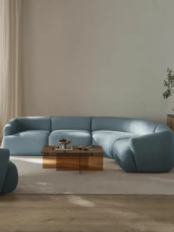Modulaire bouclé hoekbank Sofia (4-zits)