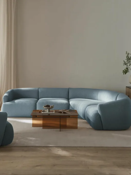 Modulaire bouclé hoekbank Sofia (4-zits)