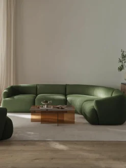 Modulaire bouclé hoekbank Sofia (4-zits)