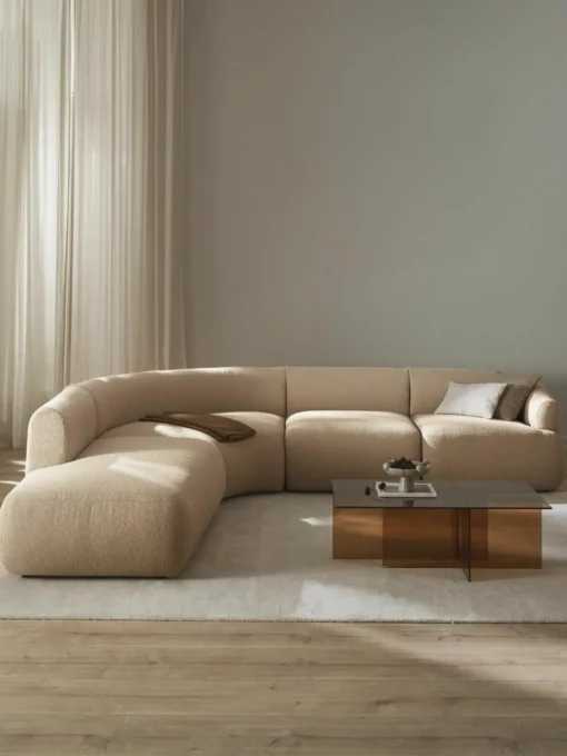 Modulaire bouclé hoekbank Sofia (4 zits)