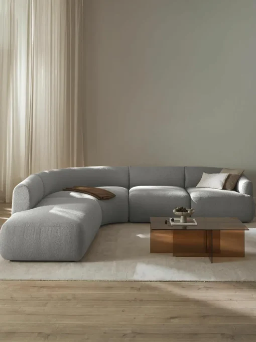 Modulaire bouclé hoekbank Sofia (4 zits)
