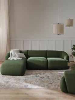 Modulaire bouclé hoekbank Sofia (3-zits)