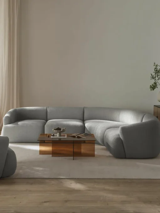 Modulaire bouclé hoekbank Sofia (4 zits)