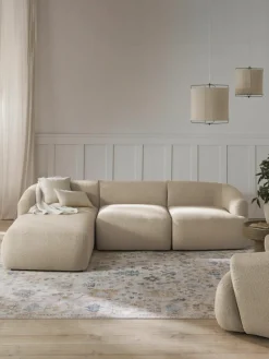 Modulaire bouclé hoekbank Sofia (3-zits)