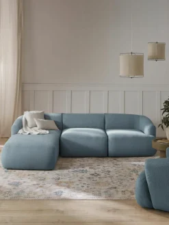 Modulaire bouclé hoekbank Sofia (3-zits)