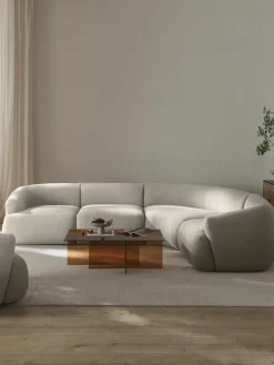 Modulaire bouclé hoekbank Sofia (4 zits)