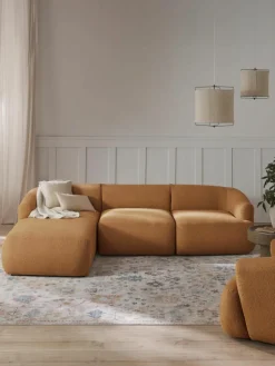 Modulaire bouclé hoekbank Sofia (3-zits)