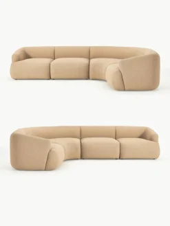 Modulaire bouclé hoekbank Sofia (4-zits)