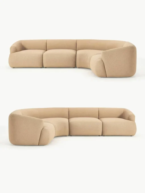 Modulaire bouclé hoekbank Sofia (4-zits)