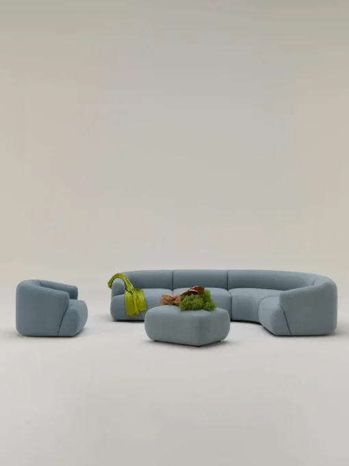 Modulaire bouclé hoekbank Sofia (4-zits)