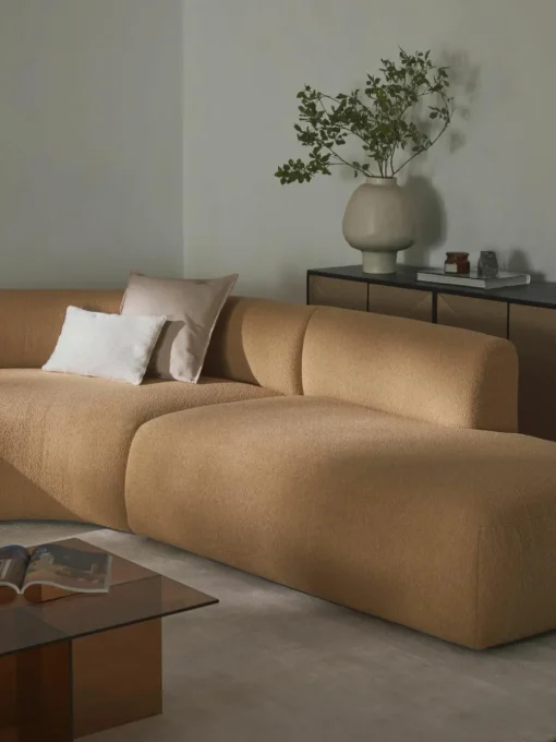 Modulaire bouclé hoekbank Sofia (4-zits)