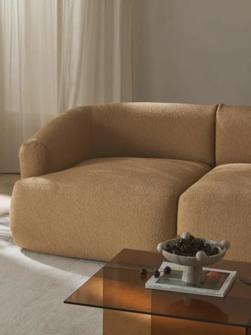 Modulaire bouclé hoekbank Sofia (4-zits)