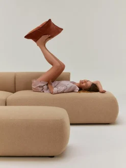 Modulaire bouclé hoekbank Sofia (4-zits)