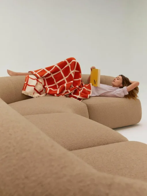 Modulaire bouclé hoekbank Sofia (4-zits)