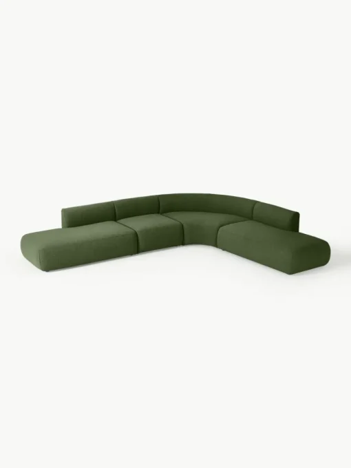 Modulaire bouclé hoekbank Sofia (4-zits)