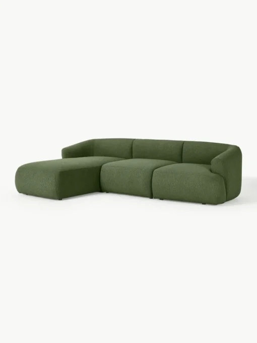 Modulaire bouclé hoekbank Sofia (3-zits)
