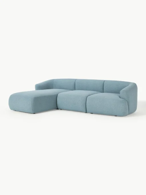 Modulaire bouclé hoekbank Sofia (3-zits)