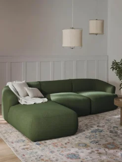 Modulaire bouclé hoekbank Sofia (3-zits)