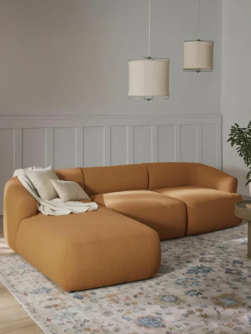 Modulaire bouclé hoekbank Sofia (3-zits)