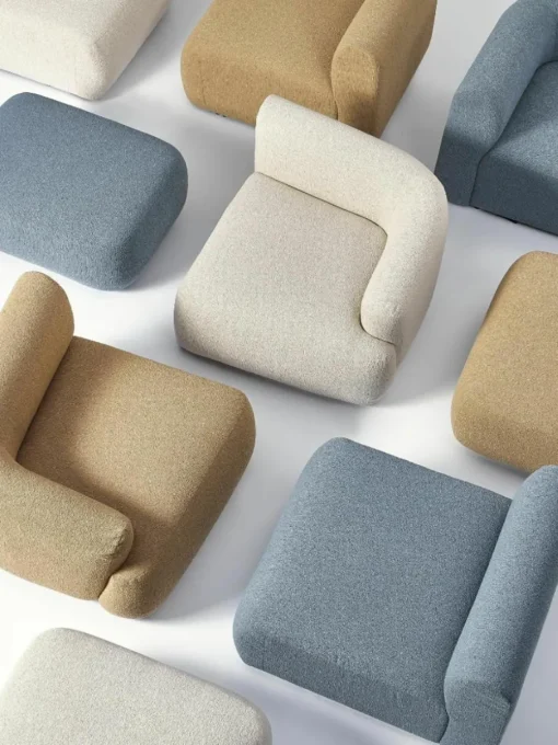 Modulaire bouclé hoekbank Sofia (4-zits)