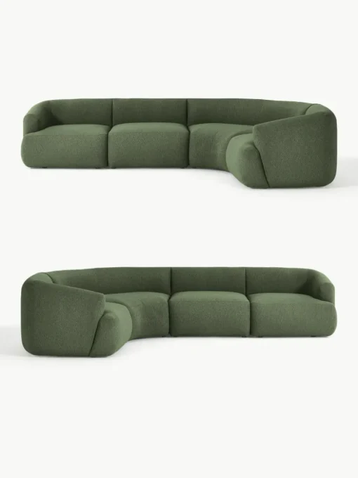 Modulaire bouclé hoekbank Sofia (4-zits)