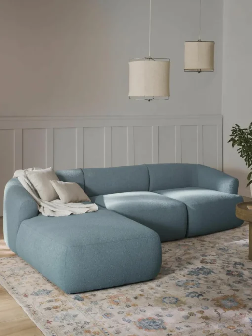 Modulaire bouclé hoekbank Sofia (3-zits)