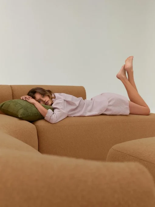 Modulaire bouclé hoekbank Sofia (4-zits)