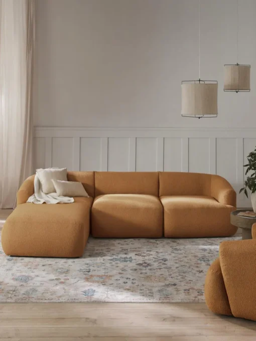 Modulaire bouclé hoekbank Sofia (3-zits)