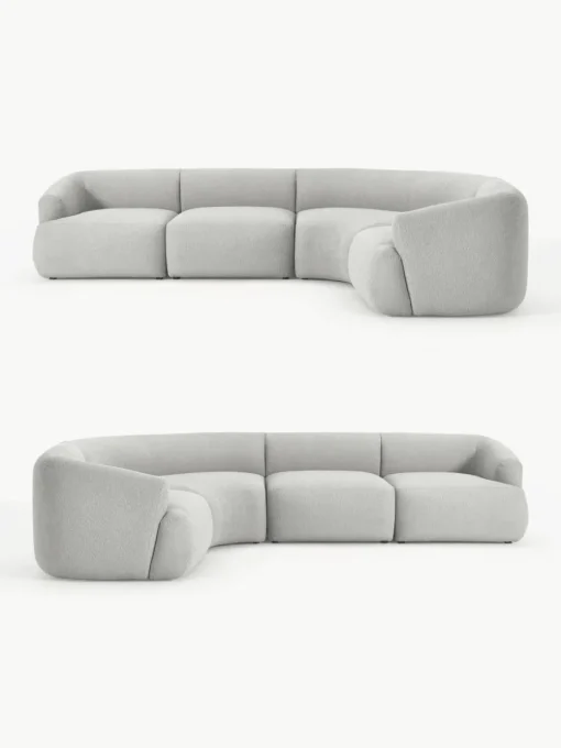 Modulaire bouclé hoekbank Sofia (4 zits)
