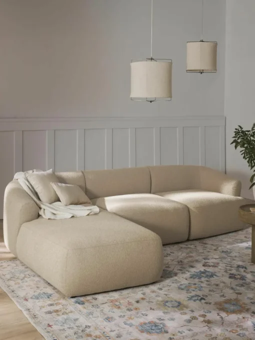 Modulaire bouclé hoekbank Sofia (3-zits)
